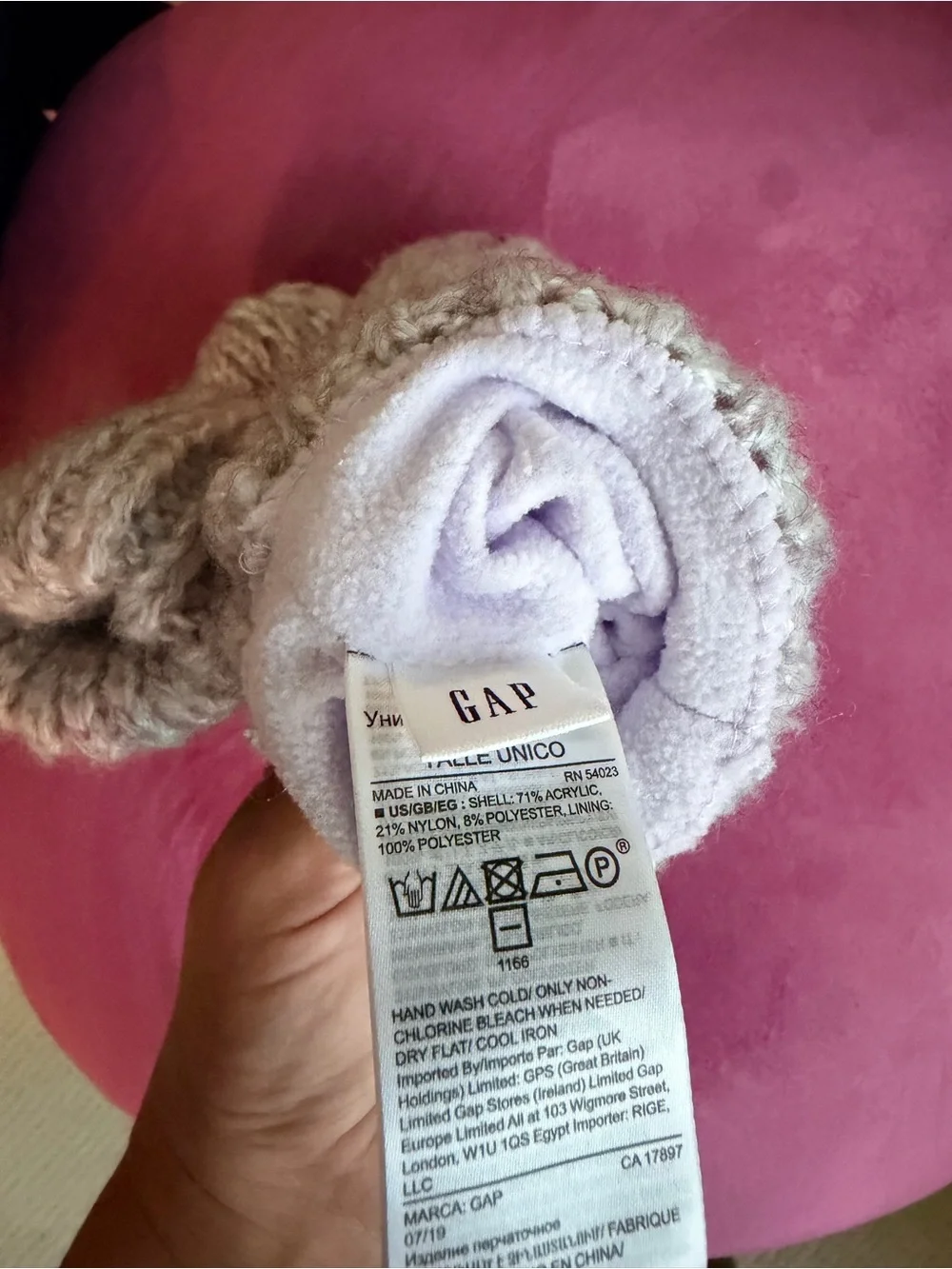 Womens Pink Knit Mittens - Gap